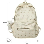 Cute Kawaii Backpack Floral Backpack for School Coquette Aesthetic Backpack Rucksack for Women Back to School Supplies Coquette School Bag