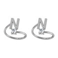 thumbnail image 2 of Sonducket Anillo abierto con letras mayúsculas, anillos de compromiso chapados para interiores y exteriores, joyería de maquillaje ornamental norte 2Conjunto, 2 of 6