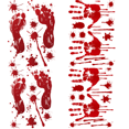thumbnail image 1 of Pegatinas de PVC MACHAO con Huellas de Pies Sangrientos Colgantes, 1 of 5
