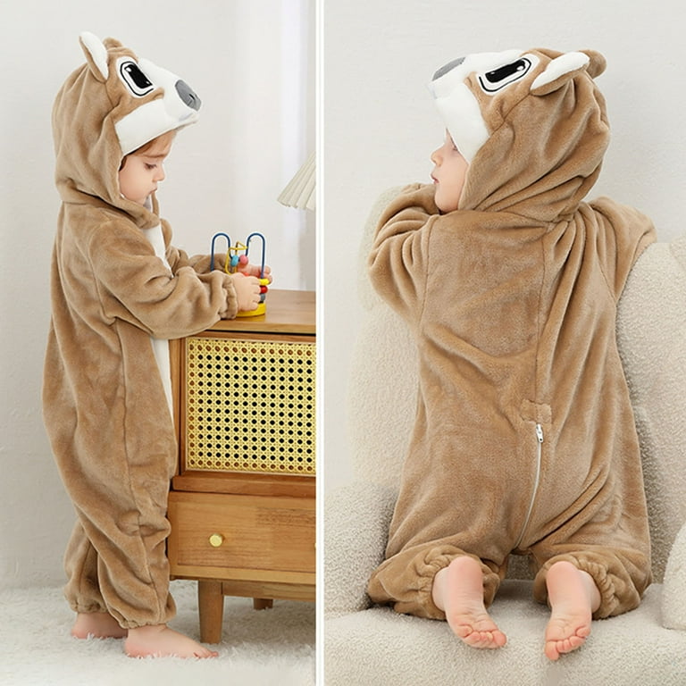 Toddler Animal Jumpsuits Toddler Baby Cute Hoodie Jumpsuit Soft