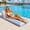 Blue, variant on Striped Inflatable Pool Chair – Floating Lounge for Summer Relaxation