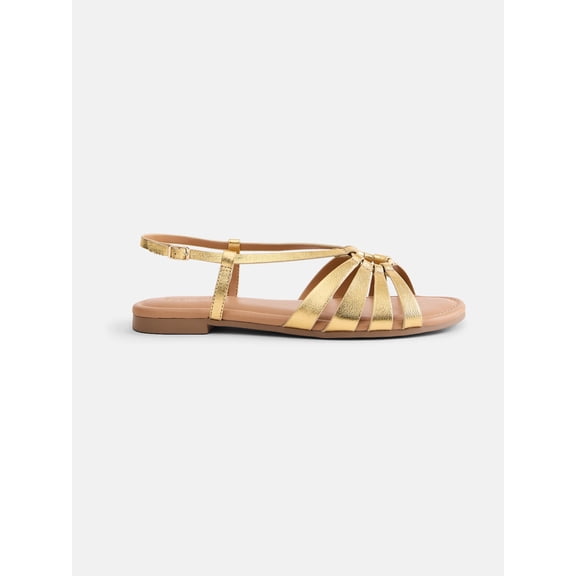 Scenario Women's Strappy Circle Flat Sandals