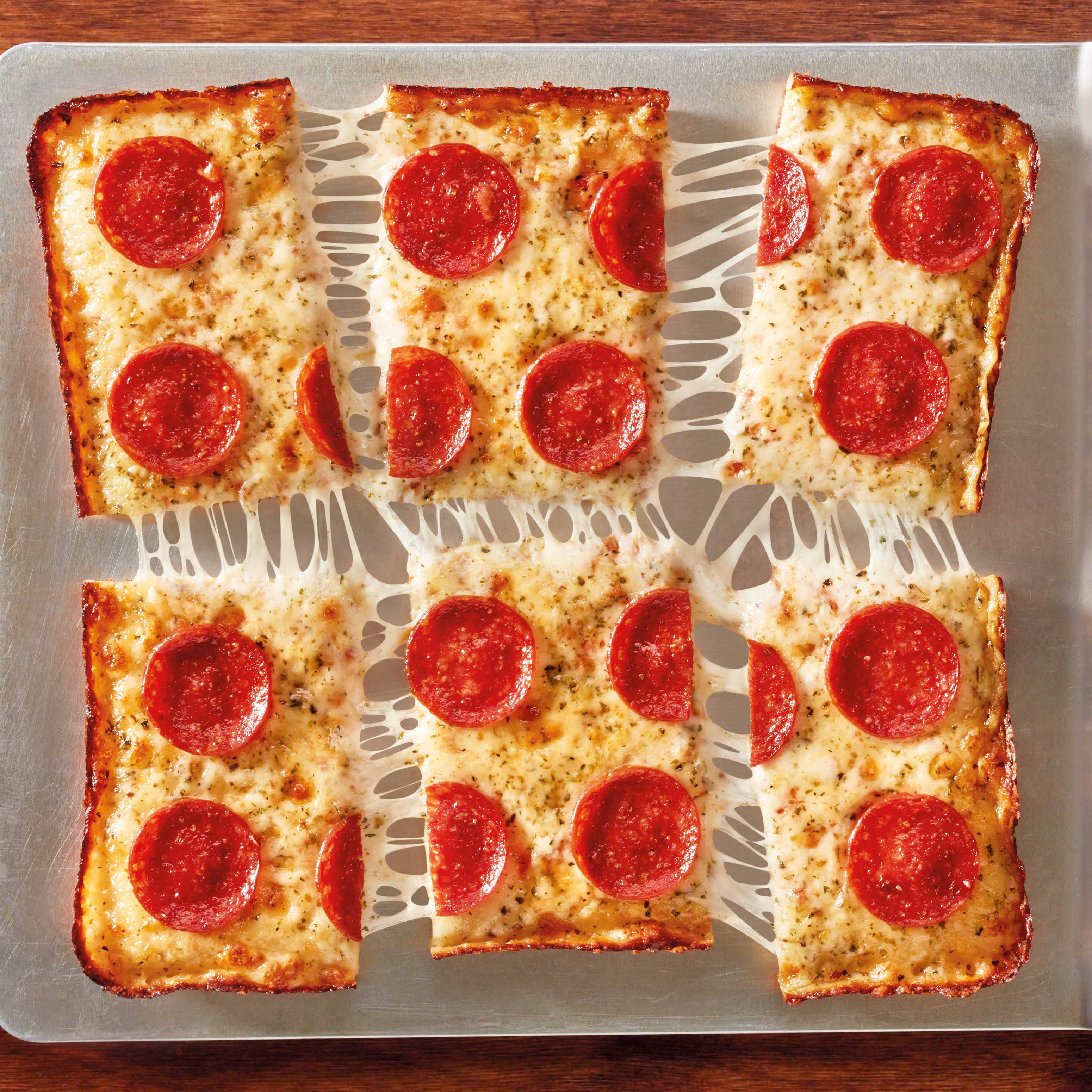 AUTHENTIC MOTOR CITY PIZZA CO. Pepperoni Detroit-Style Pizza,Tomato Sauce,26.17 oz(Frozen)