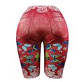thumbnail image 4 of OKBOP Women Plus Shorts Clearance Under $10 Red Active Fit Floral Slim-Leg Biker Shorts Activewear Workout Bottoms, 4 of 4