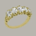 thumbnail image 3 of LBG British Made 18k Yellow Gold Cubic Zirconia Womens Eternity Ring - 33 size options - Size 4, 3 of 8