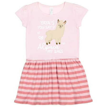 

Inktastic Yaya s You Say Alpaca My Bags Gift Toddler Girl Dress
