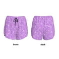 thumbnail image 3 of Fuzoiu Lilac Glittering Print Women's Athletic Shorts, Double-Layer Running Shorts with Pocket,Women's Workout Shorts for Yoga, Gym, and Workouts-Medium, 3 of 7