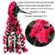 thumbnail image 5 of Flor falsa, flor de imitación, enredadera de flores violetas, enredadera de flores para colgar en la pared, cesta colgante de orquídeas, flores para sala de estar, balcón, decoración del hogar, pared, 5 of 5