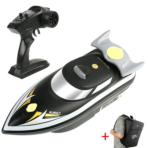 RC Fishing Boat 2.4G Bait RC Boat Decoying Trawler Air Cooling Waterproof  Never Capsize 2 in 1 Smart RC High Speed Boat with Backpack 