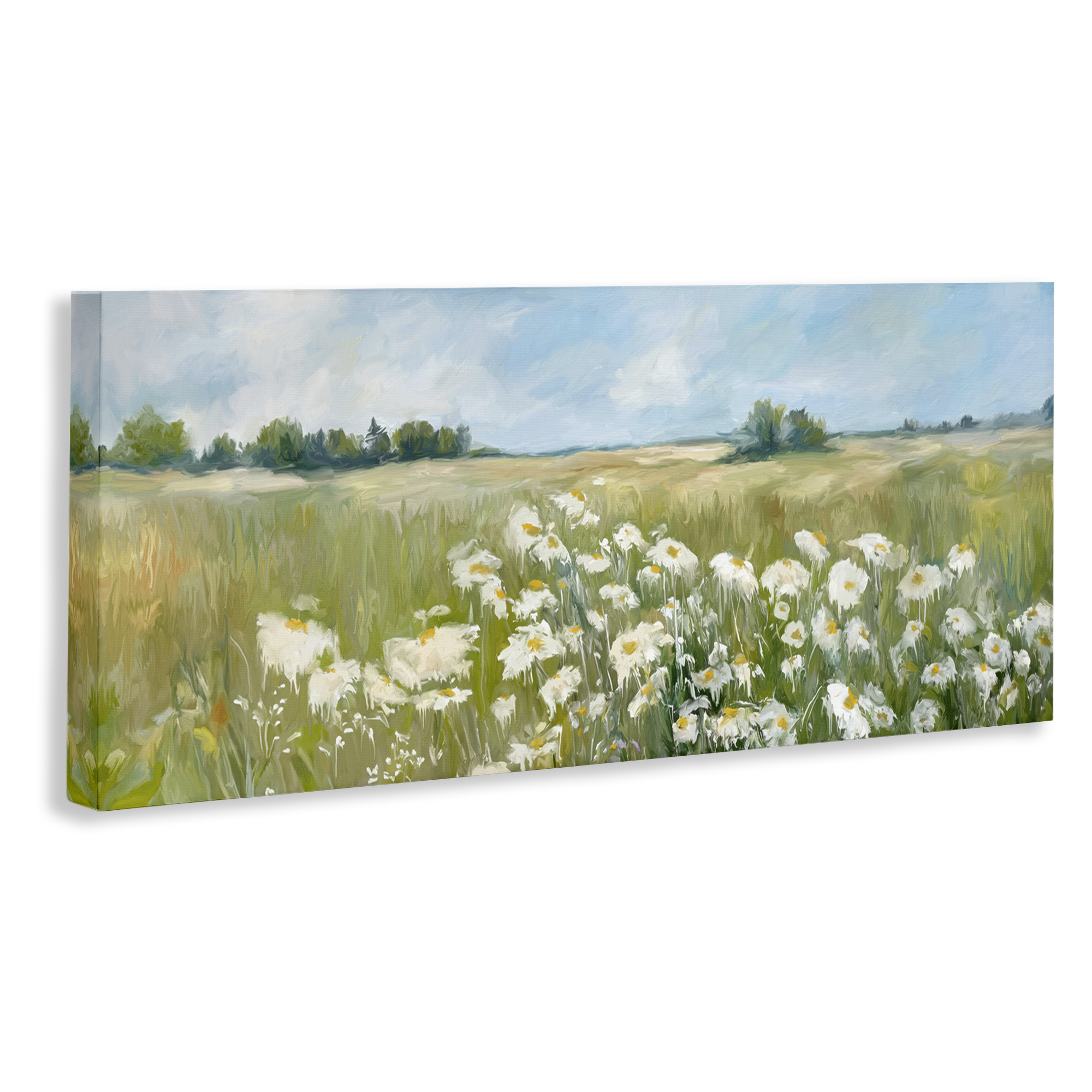 Stupell Industries Panoramic Sunlit Cliff Landscape Photography Gallery Wrapped Canvas Art Print Wall Art, 24 x 10