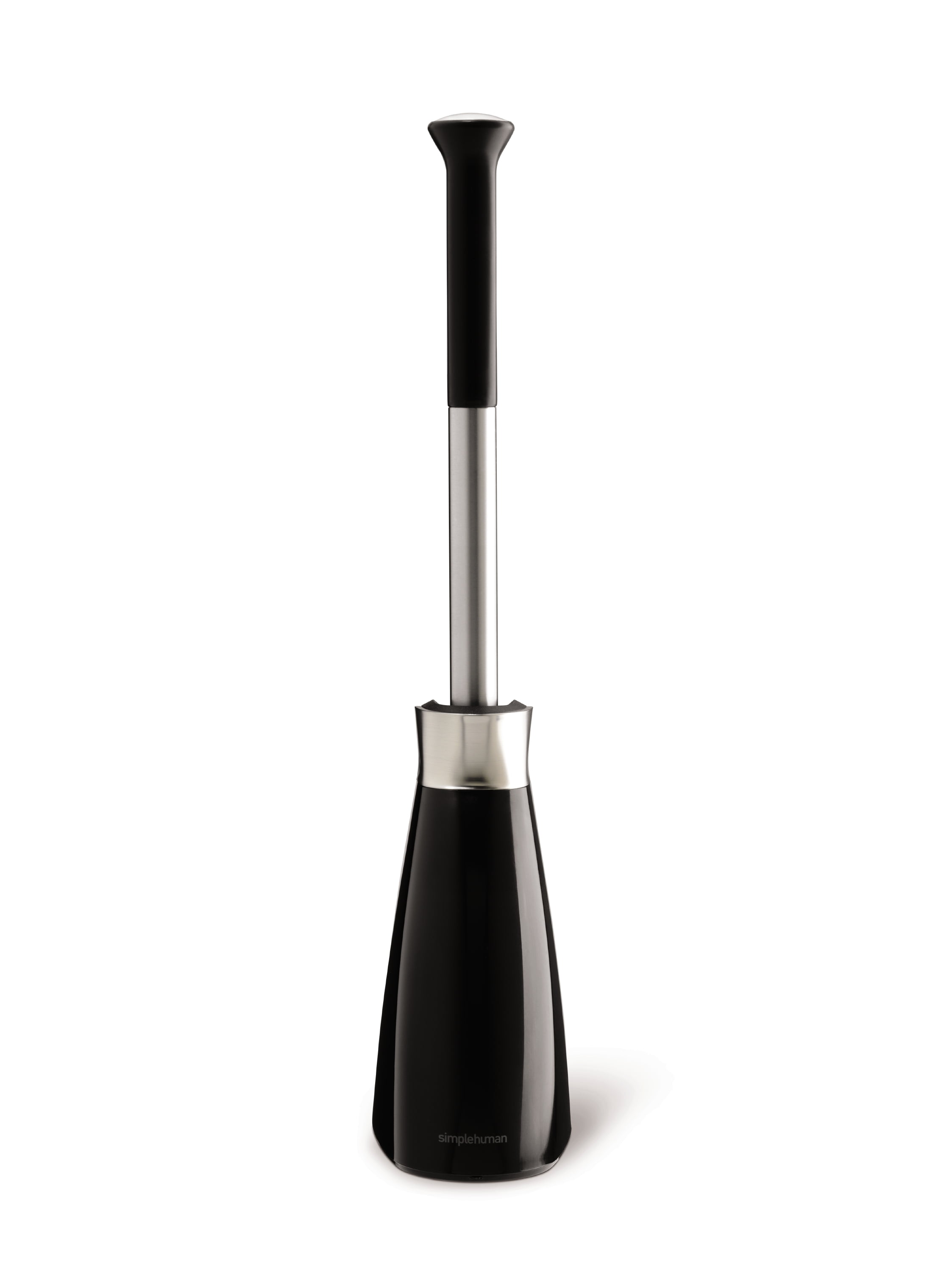 simplehuman Toilet Brush with Caddy, Stainless Steel, Black
