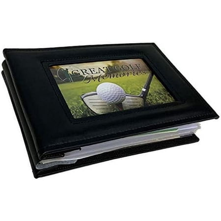 Golf Scorecard and Photo Album | Available in Brown or Black | Holds Up to 40 Scorecards | Designed for 4" x 6" and 5" x 7" Scorecards