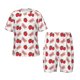 thumbnail image 1 of Fotbe Strawberry Pijama Estampada de 2 Piezas para Niños – Ropa de Dormir de Manga Corta Cómoda para Niños y Niñas, Camiseta y Shorts de Algodón-Small, 1 of 6
