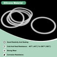 thumbnail image 2 of Uxcell 4-Pack Silicone O-Rings Gasket 4.3 in/110.4mm O-Rings Seal Gasket Fits for OD 5.1 in/130mm Sanitary Pipe Weld Ferrule White, 2 of 6