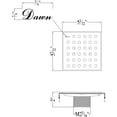 thumbnail image 2 of Dawn® STS050504 Thames River Series Square Shower Drain 5"L In Polished Satin, 2 of 2