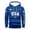 Royal Blue, variant on Men's Loose Fit Print Hooded Sweatshirt, USA UNITED STATES Flag Graphic Oversized Casual Fleece Pullover,Black,L