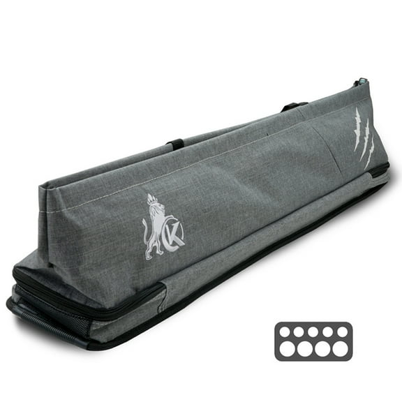 KONLLEN 4x5 Oxford Cloth Prairie Grey Pool Cue Case High Capacity Billiard Cue Stick Carrying Bag
