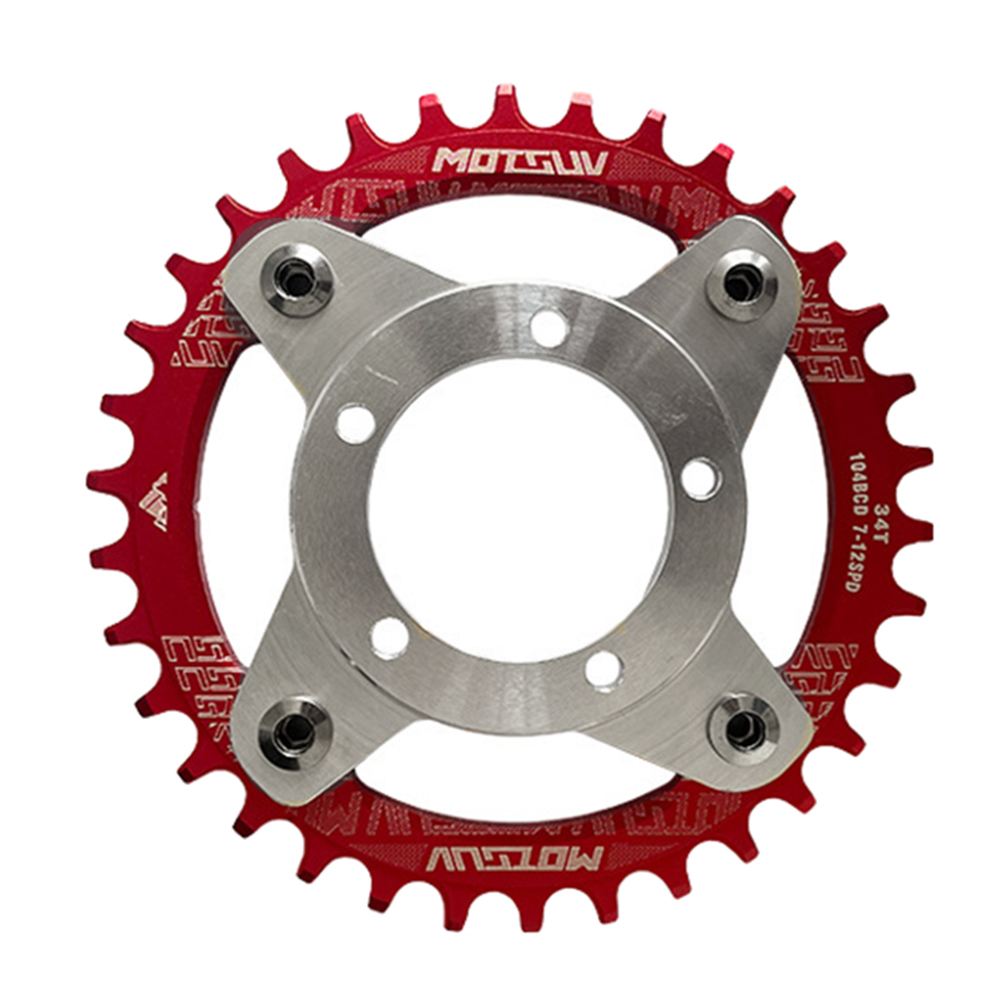 EBike Crankset 104BCD 32T Chainring Adapter Kit for Mid Drive Motor