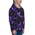 thumbnail image 3 of Fotbe Galaxy Lightning Pattern Youth Pullover Hooded Sweatshirt, Boys Hoodie, Kangaroo Pocket Hoodie for Kids Girls -Medium, 3 of 6