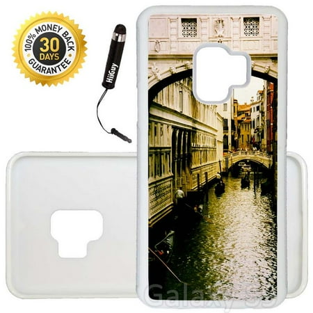 Italian Runner - Custom Galaxy S9 Case (Vintage Venice Italy) Edge-to-Edge Rubber White Cover Ultra Slim | Lightweight | Includes Stylus Pen by Innosub