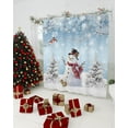 thumbnail image 3 of Christmas Shower Curtains for Bathroom Snowman Shower Curtain with Hooks, Christmas Tree Waterproof Polyester Blue Shower Curtain Set, 84inch Extra Long Winter Holiday Bathroom Curtains Decoration, 3 of 5