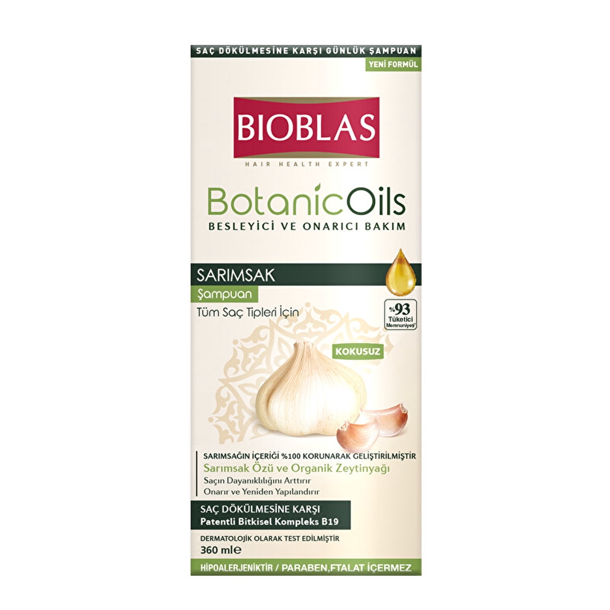 Bioblas Garlic Extract Effective Against Hair Loss Shampoo 360ml
