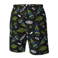 thumbnail image 6 of Uemuo Space Rockets Pattern Men's Swim Trunks Hawaiian Beach Bathing Suit Swimsuits Beach Quick-Dry Shorts with Pockets-X-Large, 6 of 9