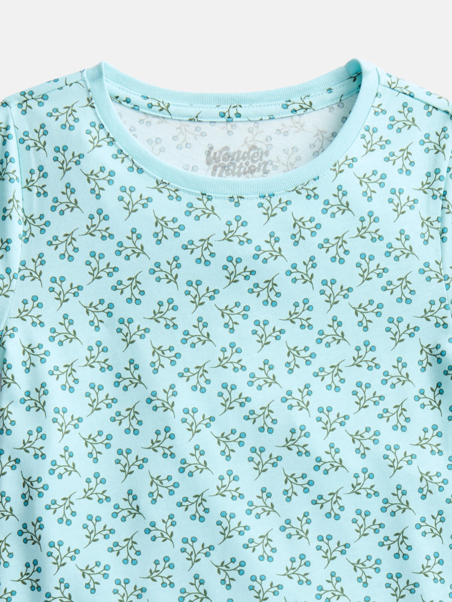 Wonder Nation Girls Kid Tough Tee with Short Sleeves, Sizes 4-18 & Plus