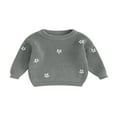 thumbnail image 1 of Baby  Neck Sweaters Long Sleeve Loose Knitted Pullovers, 1 of 7