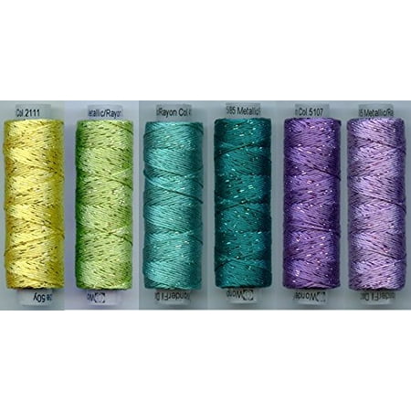 - Dazzle #8 Perle, 50yd Spools of Metallic Rayon for Embroidery & Embellishment -
