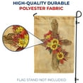 thumbnail image 4 of America Forever Fall Cross Garden Flag 12.5 x 18 inch Sunflower Wreath Double Sided Religious Cross Fall for Jesus Autumn Thanksgiving Holiday Farmhouse Seasonal Yard Outdoor Decoration, 4 of 5