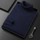 thumbnail image 1 of Suéter de cuello alto para hombre, camisa de punto de fondo, suéter ajustado de color sólido para hombres jóvenes y de mediana edad, suéter multicolor, 1 of 6