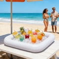 thumbnail image 6 of Deeceymbur Inflatable Cooler Serving Tray for Pool Parties Outdoor Buffets Ice Bar Food Drink Holder Salad Bar Picnic Beach Summer Gathering Floating Ice Chilling Container, 6 of 6