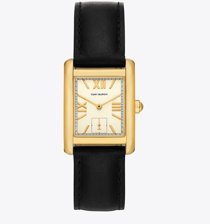 稀少 (トリーバーチ) Miller Ivory Dial Leather Ladies Watch Tory Burch TBW7226 The Miller Watch Ivory Dial Brown Leather