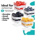 thumbnail image 4 of 2 oz Mini Dessert Cups With Spoons 400 Pcs | Serves 200 | Square Dessert Cups | Mousse Cups For Dessert | Pudding Cups | Great As Yogurt Cups, Jello Cups, Parfait Cups & Snack Cups, 4 of 7