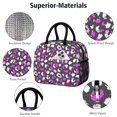 thumbnail image 4 of Insulated Lunch Bag for Women, Floral Print Oxford Fabric Lunch Box, Leakproof Thermal Cooler Tote for Work, School & Picnic, Animal Leopard Print, 4 of 5