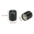thumbnail image 2 of Uxcell Potentiometer Control Knob ABS Guitar Knobs for Electric Guitar Bass 180 Degrees Aluminum Plastic Knob Black 5PCS, 2 of 6