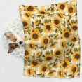 thumbnail image 6 of Yiaed Scottish Plaid Sunflower Print Dog Blankets-Cat Blanket Washable for Couch Protection,Puppy Blanket, Soft Plush Reversible Throw Furniture Protector-Small, 6 of 8