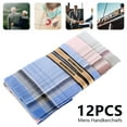 12pcs Mens Handkerchiefs Assorted Pure Cotton Handkerchiefs 14.96x14