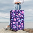 thumbnail image 7 of Logiee Skull rainbow color Print Travel Luggage Cover,Suitcase Protector, Washable Elastic Suitcase Baggage Cover,Closure for Wheeled Suitcase Fit 18-32 Inch Luggage-Small, 7 of 7