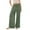 Army Green, variant on Utoimkio Women's Wide Leg Linen Lounge Pants High Waisted Drawstring Casual Loose Harem Pants for Women with Pockets