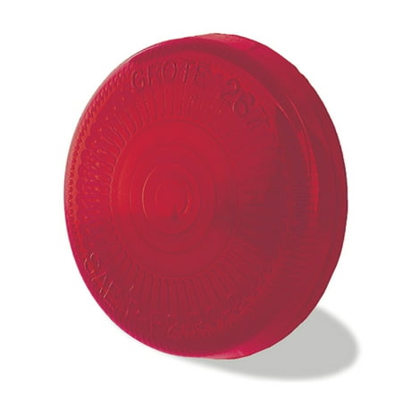 Image of Grote 90162 Red Clearance Marker Replacement Lenses (2 1/2 Surface Mount Lens)