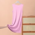 thumbnail image 4 of Dealovy Nightgown for Women Sleeveless Sleep Shirts Crew Neck Nightshirt Soft Comfy Solid Color Sleepwear Loungewear, 4 of 4