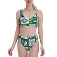 thumbnail image 2 of Picia Lemon and Leaves Women's High Waisted Bikini Scoop Neck Swimsuit Two Pieces Bathing Suit-, 2 of 8