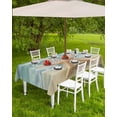 thumbnail image 4 of nqOlkjepod Summer Coastal Beach Outdoor Tablecloth with Umbrella Hole & Zipper, Vintage Ocean Wave Starfish Rectangle Table Cover 60x120 Inch, Dining Waterproof Table Cloth Protector for Patio/Party, 4 of 7