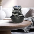 thumbnail image 1 of Tabletop Creek Water Feature With Led Glow, Resin Indoor Fountain With Rotating Sphere, 7.1 × 6.3 In Decorative Accent For Rooms, 1 of 3