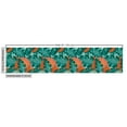 thumbnail image 3 of Ambesonne Exotic Fabric by the Yard Upholstery, Tropical Jungle Monstera, 2 Yards, Teal Orange and Turquoise, 3 of 5