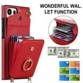 thumbnail image 2 of ELEHOLD Multi-Functional Wallet Case for Samsung Galaxy S23 Ultra 6.8" Organ Card Slots RFID Blocking Ring Stand Wrist Strap Crossbody Shoulder Strap Shockproof Purse Case,Red, 2 of 9