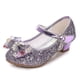 thumbnail image 2 of Purple Princess Kids Leather Shoes For Girls Glitter Child High Heel Girls Shoes Butterfly Knot, 2 of 2