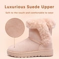 thumbnail image 4 of Fupoia ​Girls Bootie Slippers Warm Winter Plush Fuzzy Slippers with Memory Foam Pink 12 Little Kid, 4 of 7